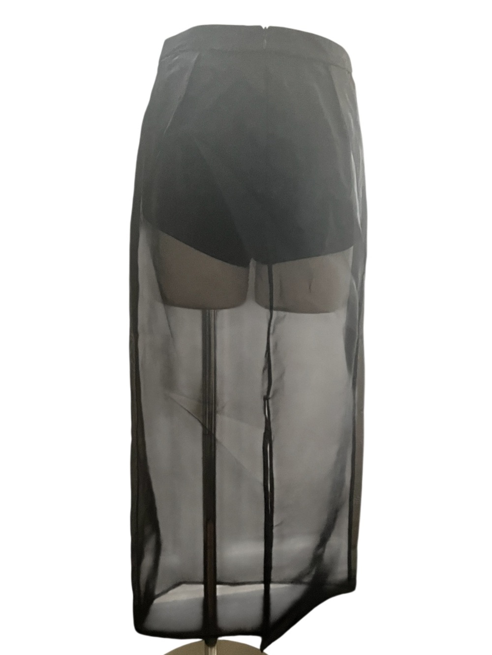 Sunday in Brooklyn Sheer Slit Midi Skirt Black Organza Size Small NWOT - Picture 9 of 11